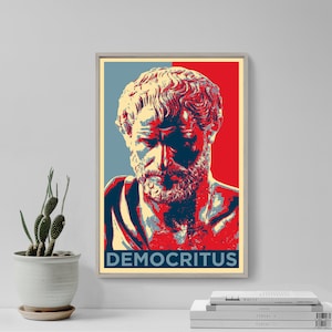 Democritus (Philosopher) Art Print - Poster Photo Gift Wall Decor - Hope Portrait, Greek Philosophy #ATTEMPT2