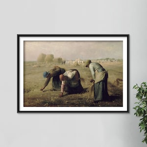 Jean Francois Millet - The Gleaners (1857) - Reproduction of a Classic Painting - Photo Poster Print Art Gift - Peasants Farming the Fields