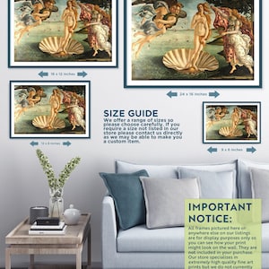 Sandro Botticelli - The Birth of Venus (1484) - Reproduction of a Classic Painting - Photo Poster Print Art Gift image 5
