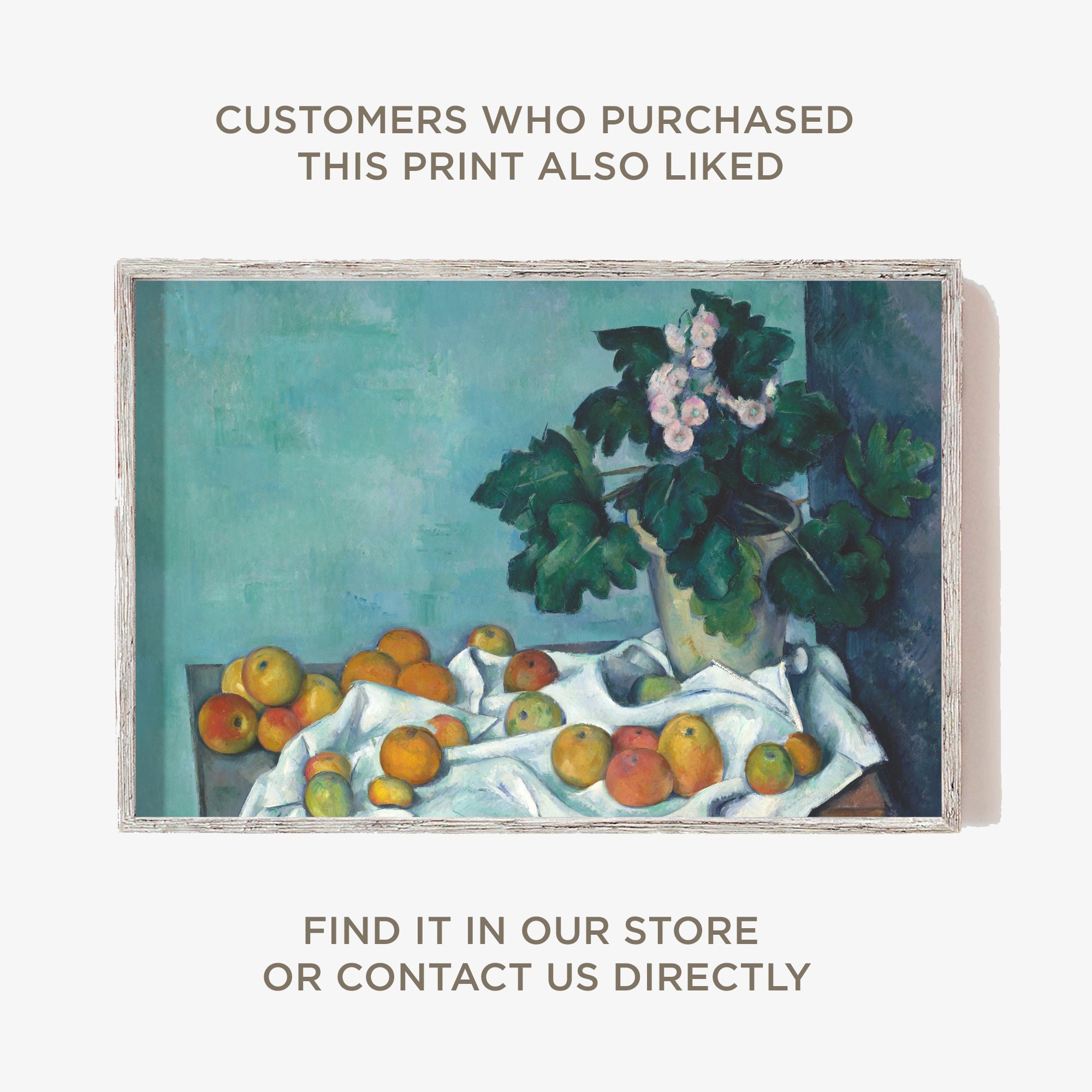 ポール・セザンヌ - 静物画 水差しと果物 (1894) - 古典絵画の複製