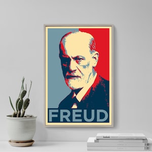 Sigmund Freud Art Print - Photo Poster Gift Wall Decor - Hope Portrait, Psychoanalysis, Therapy, Psychiatry, Psychology