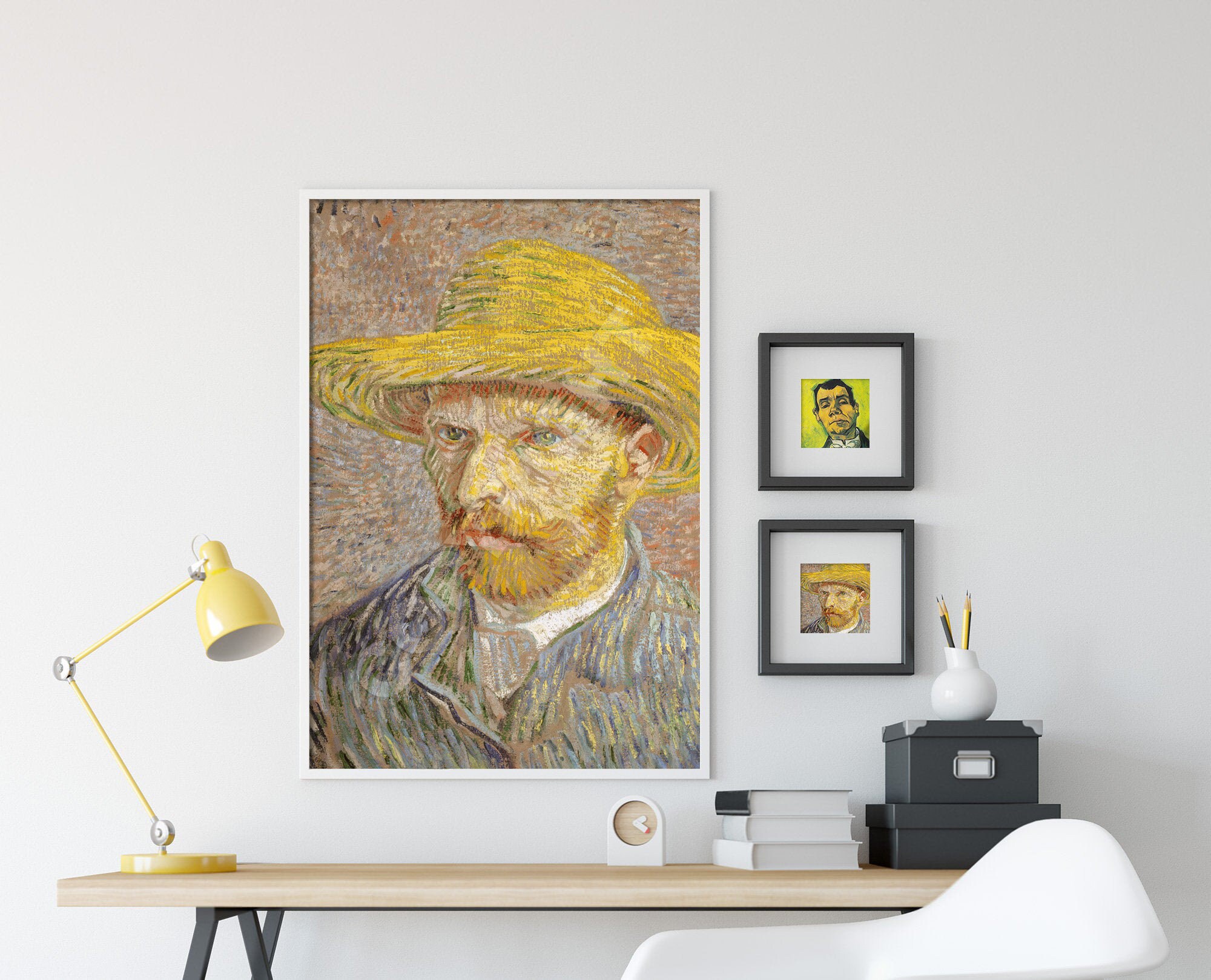 Vincent Van Gogh Self Portrait With Straw Hat 1887 Art | Etsy