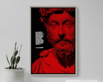 Marcus Aurelius Original Art Print - Photo Poster Gift Wall Decor Quote - Stoic Stoicism Philosophy Philosopher Live a good life Motivation