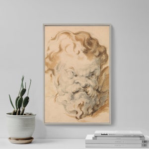 Paul Cézanne - Head of Silenus (1890) - Reproduction of a Classic Painting - Photo Poster Print Art Gift - Cezanne