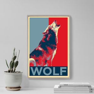 Wolf Original Art Print - Photo Poster Gift Wall Home Decor - Hope Animal Lover Wolves Courage Motivation Strength Motivational