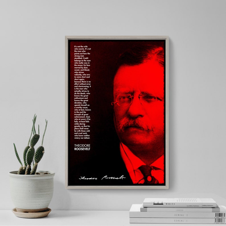 Theodore Teddy Roosevelt Original Art Print The Etsy
