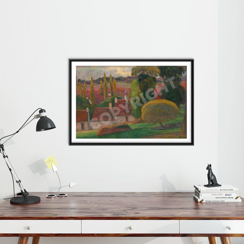 Paul Gauguin - A Farm in Brittany (1894) - Reproduction of a Classic Painting - Photo Poster Print Art Gift image 2