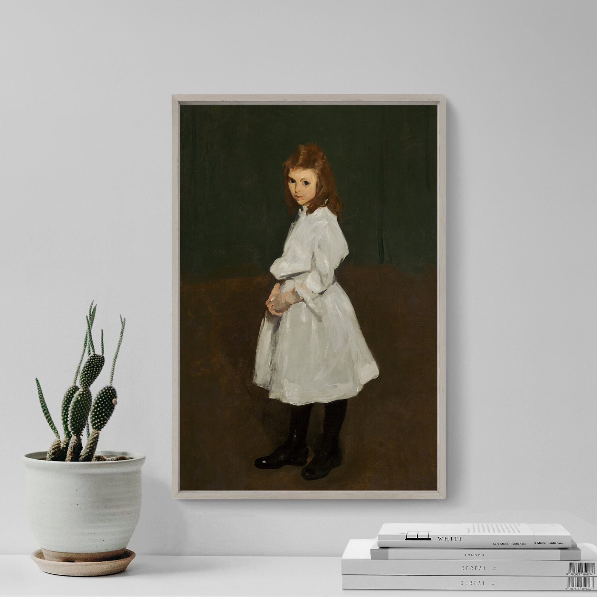 George Bellows Little Girl in White Queenie Burnett 1907 | Etsy