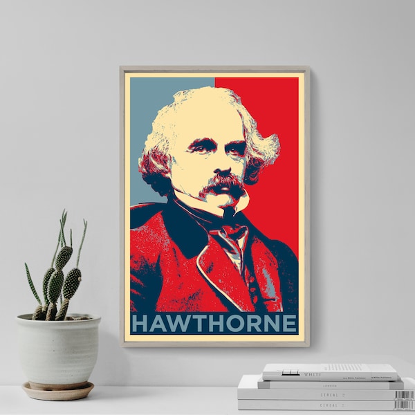 Nathaniel Hawthorne Original Art Print - Photo Poster Gift - Hope Parody, The Scarlet Letter, Young Goodman Brown