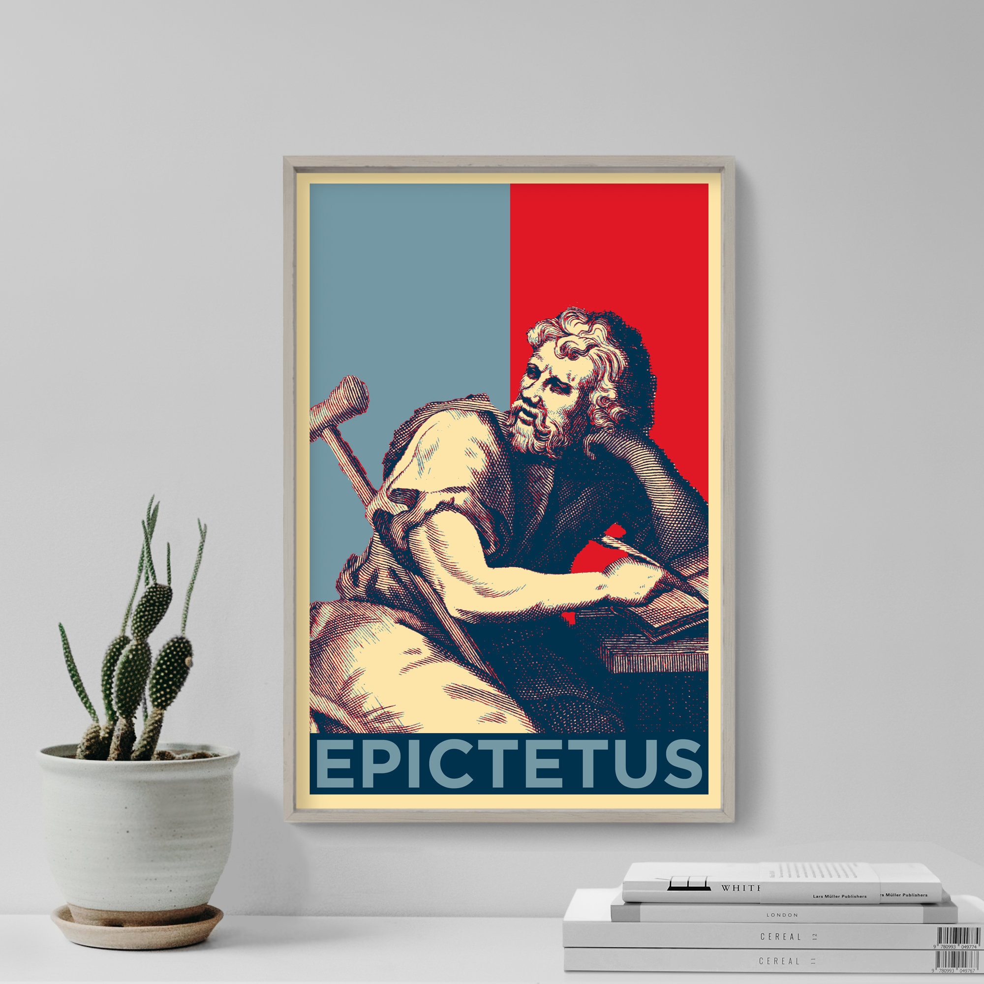 Epecitus Epictetus Original Art Print - Stoicism Poster, Philosophy Giclee Home ...