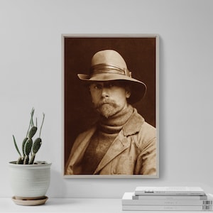 Edward Curtis -  Self-Portrait (1899) - Vintage Photograph, Photo, Poster, Print, Art Gift, Decor - American Photographer Ethnologist