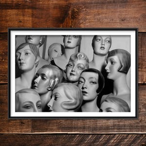 Mannequin Heads (1920) - Vintage Photograph, Photo, Poster, Print, Art Gift, Decor 1920s Fashion - Fashion Wall Art - Fashion Art - 1930s image 4