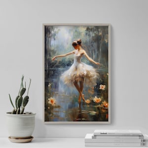 Ballerina Oil Painting 3 - Art Print Poster Painting - Museum Quality Giclee Home Wall Décor