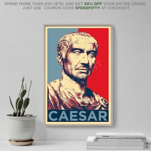 Julius Caesar Original Art Print - Photo Poster Gift Rome Emperor Gaius Roman Empire