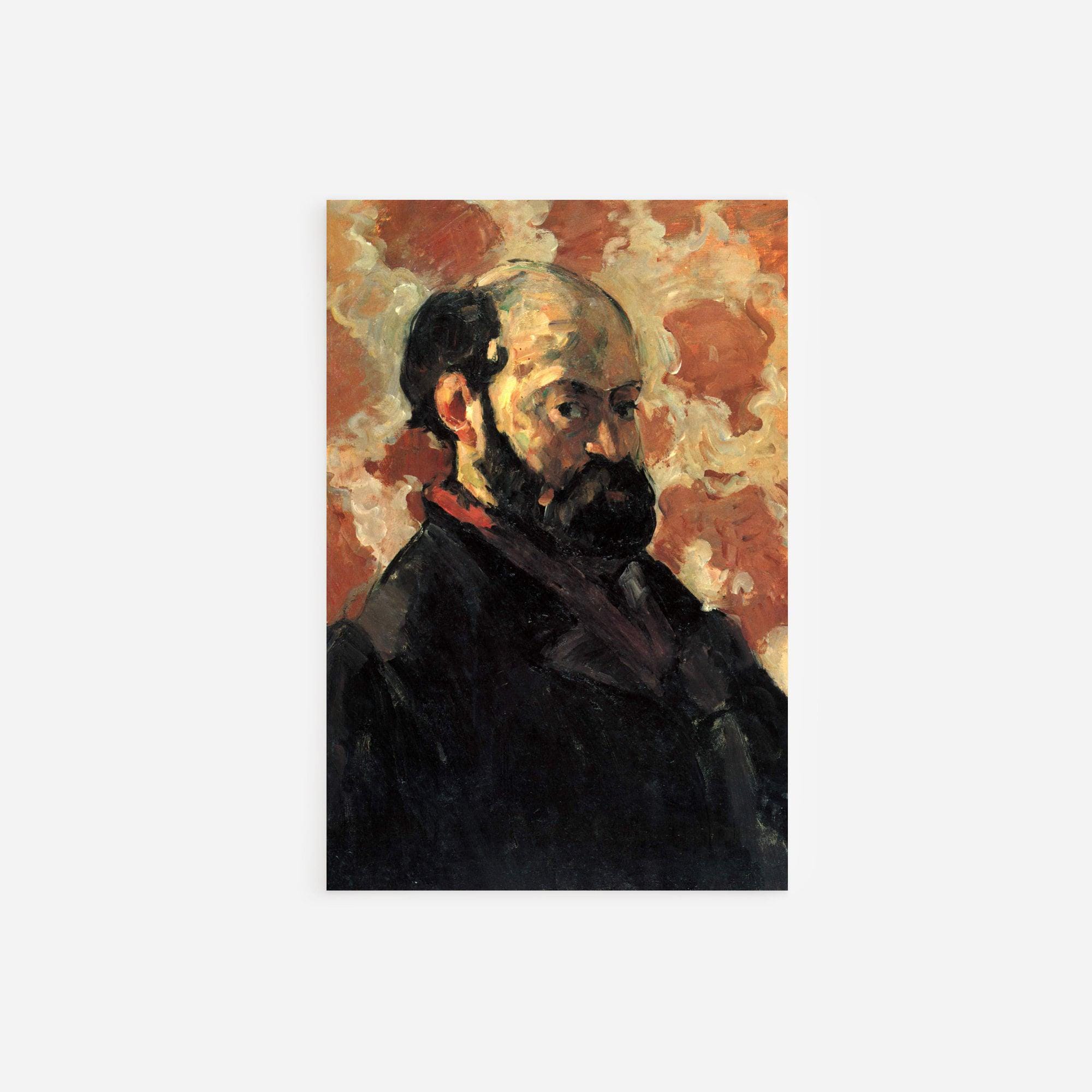 ポール・セザンヌ - ピンクの背景の自画像 (1875) - 古典絵画の複製
