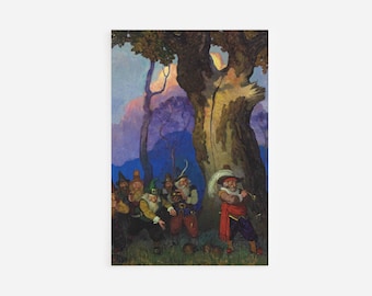 N. C. Wyeth - The Gravest Faces (1921) - Art Print Poster Painting - Museum Quality Giclee Home Wall Décor