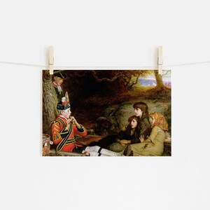 John Everett Millais - English Troops Meet Scottish Girls During The 45 Rising (1852) - Painting Photo Poster Print Art Gift Giclée