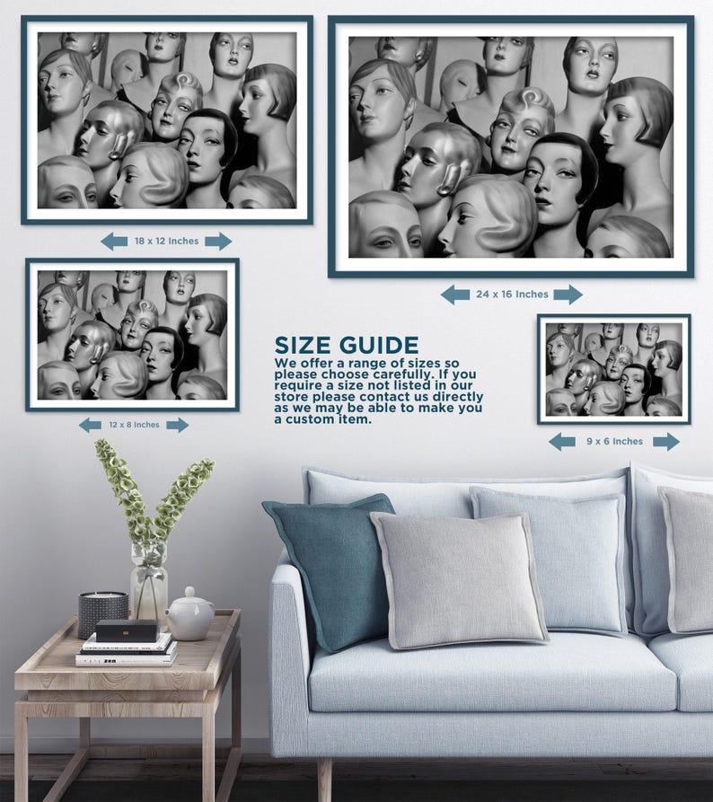 Mannequin Heads (1920) - Vintage Photograph, Photo, Poster, Print, Art Gift, Decor 1920s Fashion - Fashion Wall Art - Fashion Art - 1930s image 5