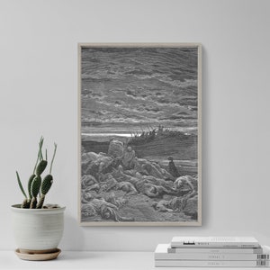 Gustave Dore - The Death of Gideons Sons (1866) - Drawing Photo Poster Print Art Gift Museum Gallery Giclee Bible