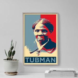Harriet Tubman Original Art Print - Civil Rights Poster, Black History Giclee Home Wall Décor, Freedom Portrait, Abolitionist Photo, Justice