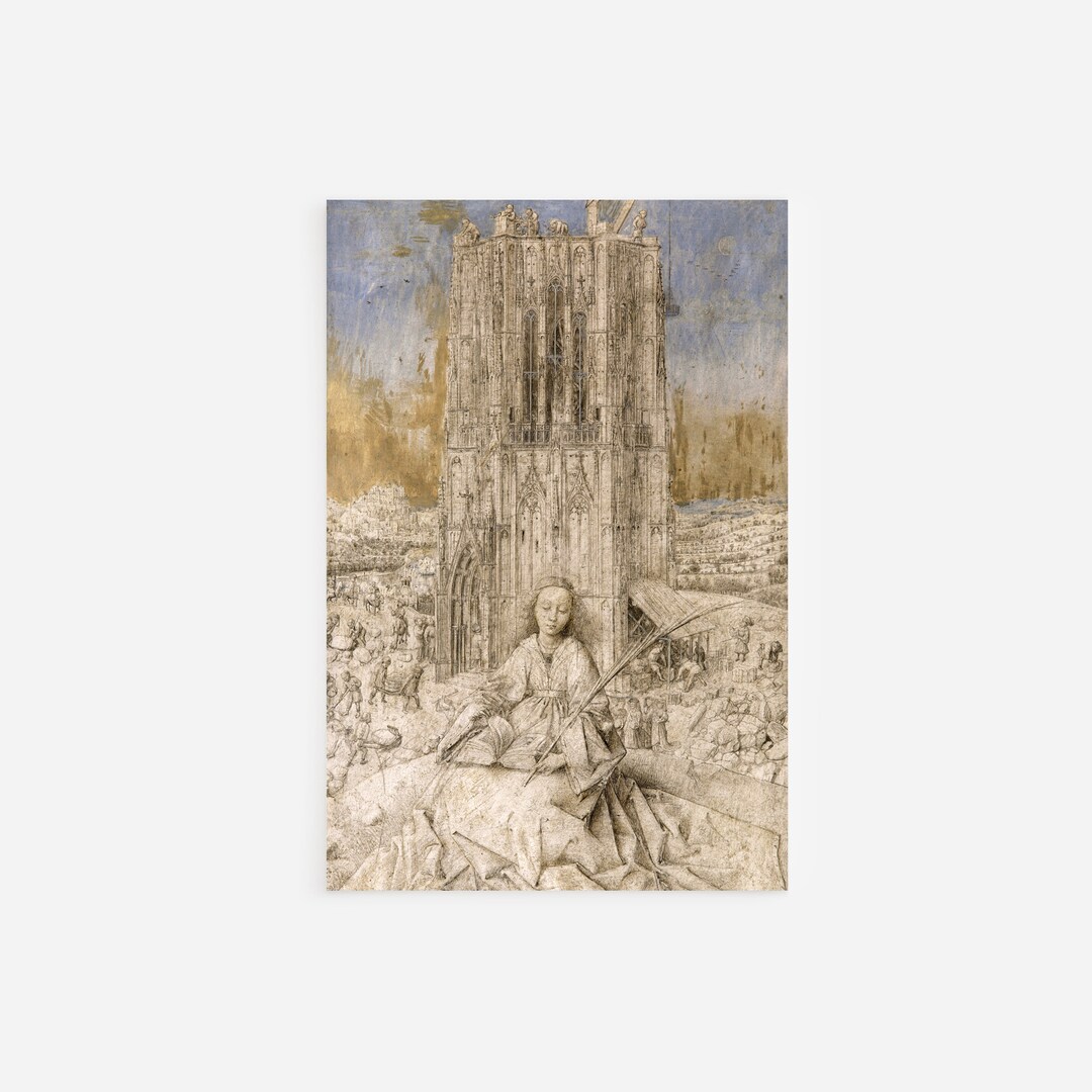 Jan Van Eyck Sainte Barbe de Nicodémie 1437 Peinture Etsy France