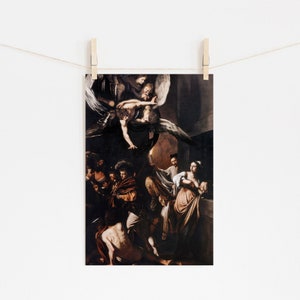 Caravaggio - The Seven Works of Mercy (1607) - Classic Painting Photo Poster Print Art Gift Home Wall Decor #PEGS