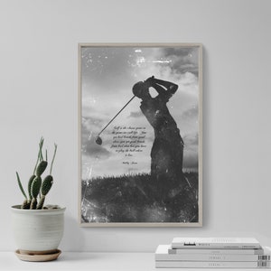 Motivational Golf Quote ...Play the ball where it lies. Original Art Print Photo Poster Gift Motivation Golfing image 1