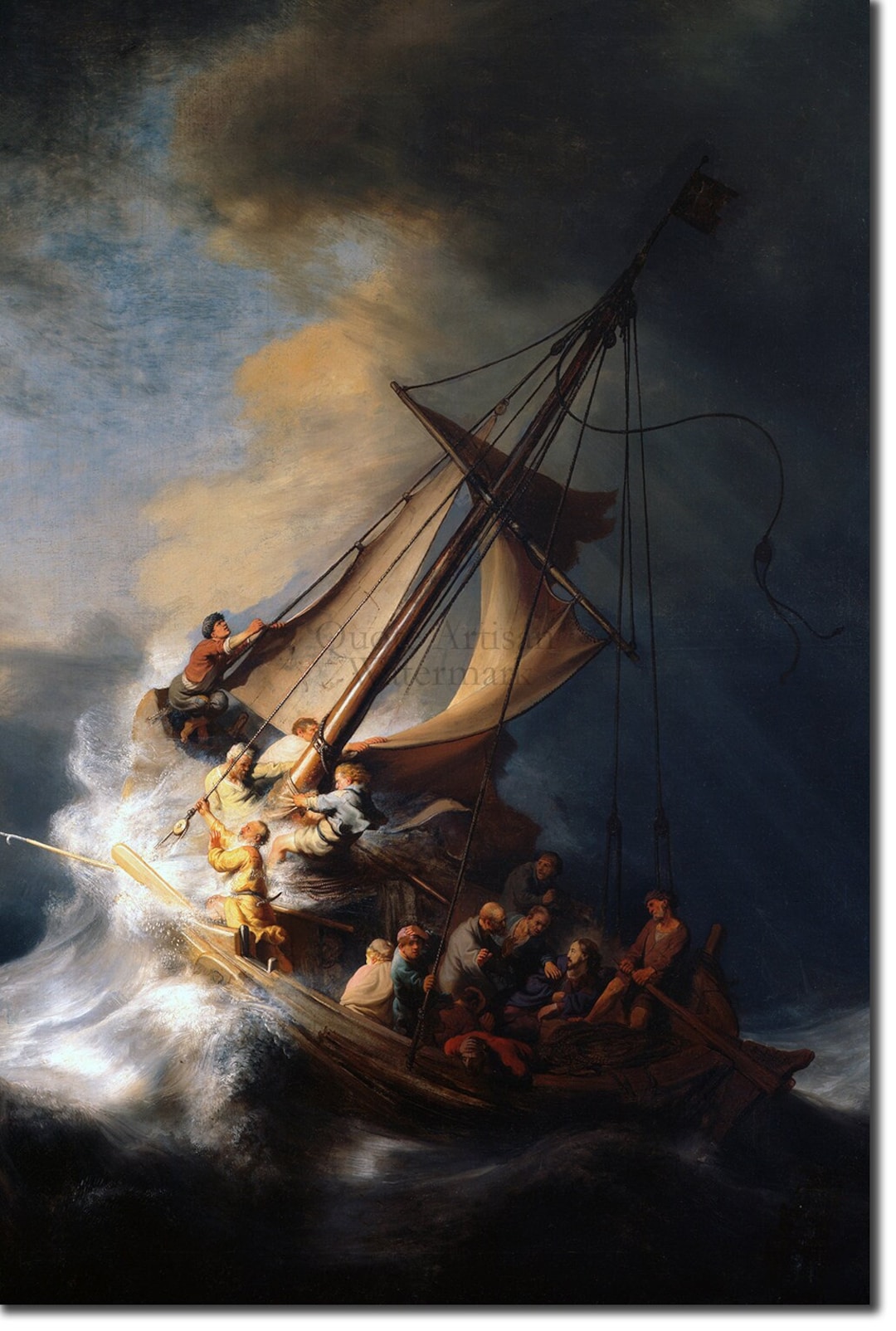 レンブラント - ガリラヤ湖の嵐（1633年） - クラシック絵画 - 写真