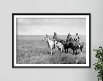 Edward S. Curtis Photo – Sioux Chiefs On Horseback Circa 1905 988934 - Foto 3