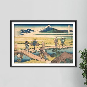 Katsushika Hokusai - Nakahara in Sagami Province (1832) - Painting Photo Poster Print Art Gift Decor Japanese Japan 36 views of Mount Fuji