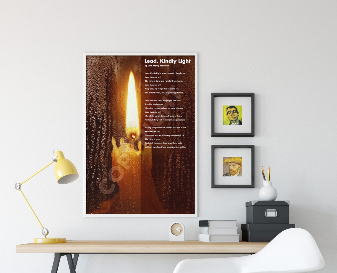 Lead Kindly Light Poem by John Henry Newman Art Print Etsy New Zealand