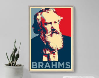 Johannes Brahms Original Art Print - Photo Poster Gift - Composer Musician Classical Music