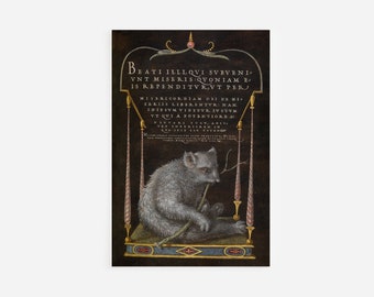 Joris Hoefnagel - A Sloth (1562) - Art Print Poster Painting - Museum Quality Giclee Home Wall Décor