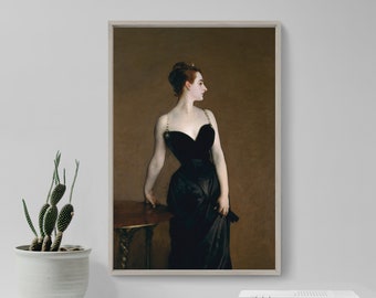 John Singer Sargent - Madame X / Madame Pierre Gautreau (1884) - Painting Photo Poster Print Art Gift Museum Giclée - Famous Banned Work