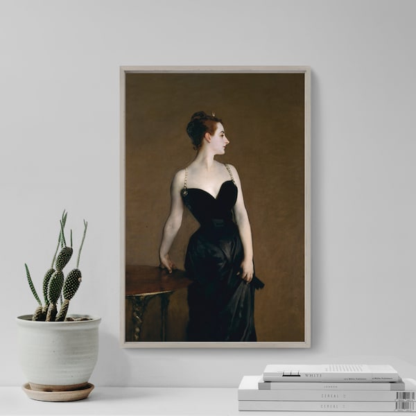 John Singer Sargent - Madame X / Madame Pierre Gautreau (1884) - Painting Photo Poster Print Art Gift Museum Giclée - Famous Banned Work