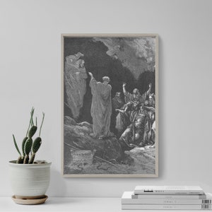 Gustave Dore - Saul and the Witch of Endor (1866) - Drawing Photo Poster Print Art Gift Home Museum Gallery Giclee Bible