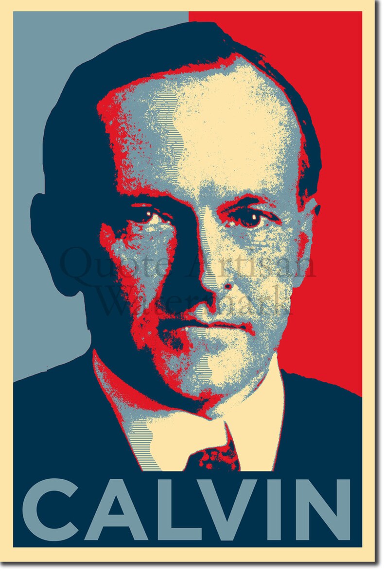 Calvin Coolidge Original Art Print 12x8 Inch Photo Poster Etsy