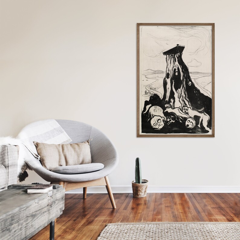 Edvard Munch Funeral March 1897 Painting Photo Poster Etsy UK