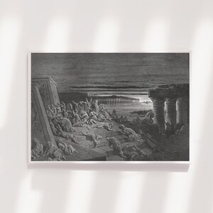 Gustave Dore - The Ninth Plague Darkness (1866) - Drawing Photo Poster Print Art Gift Museum Gallery Giclee Bible