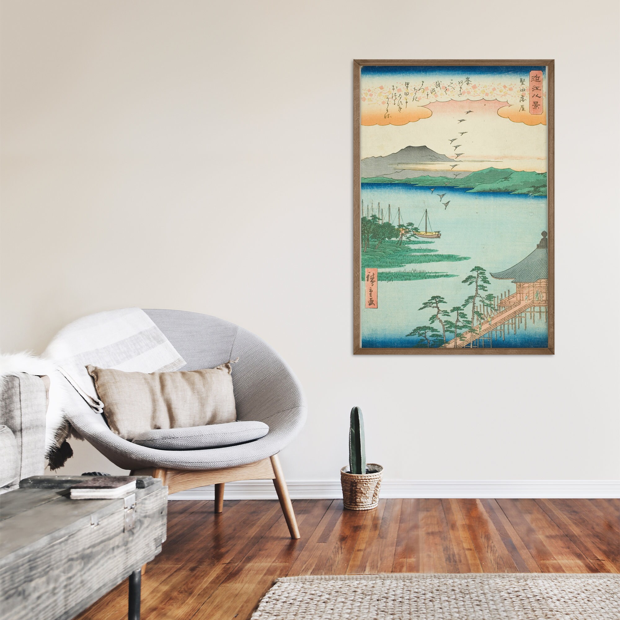 Utagawa Hiroshige Eight Views Of Omi Autumn Moon At Etsy