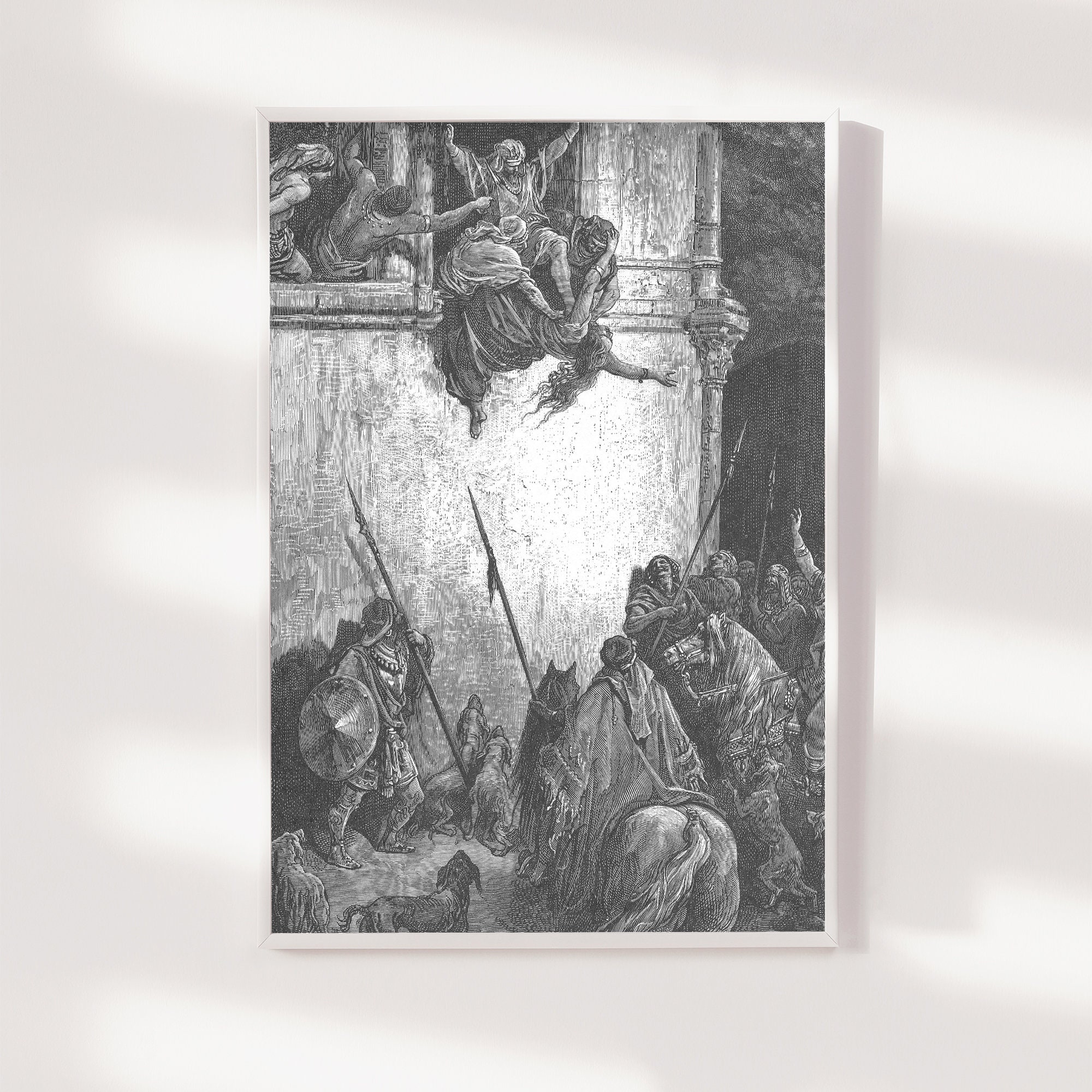 Gustave Dore - the Death of Jezebel (1866) - Drawing Photo Poster