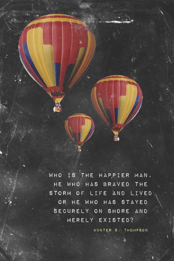 Hot Air Balloon Motivational Poster 01 Who is the Etsy