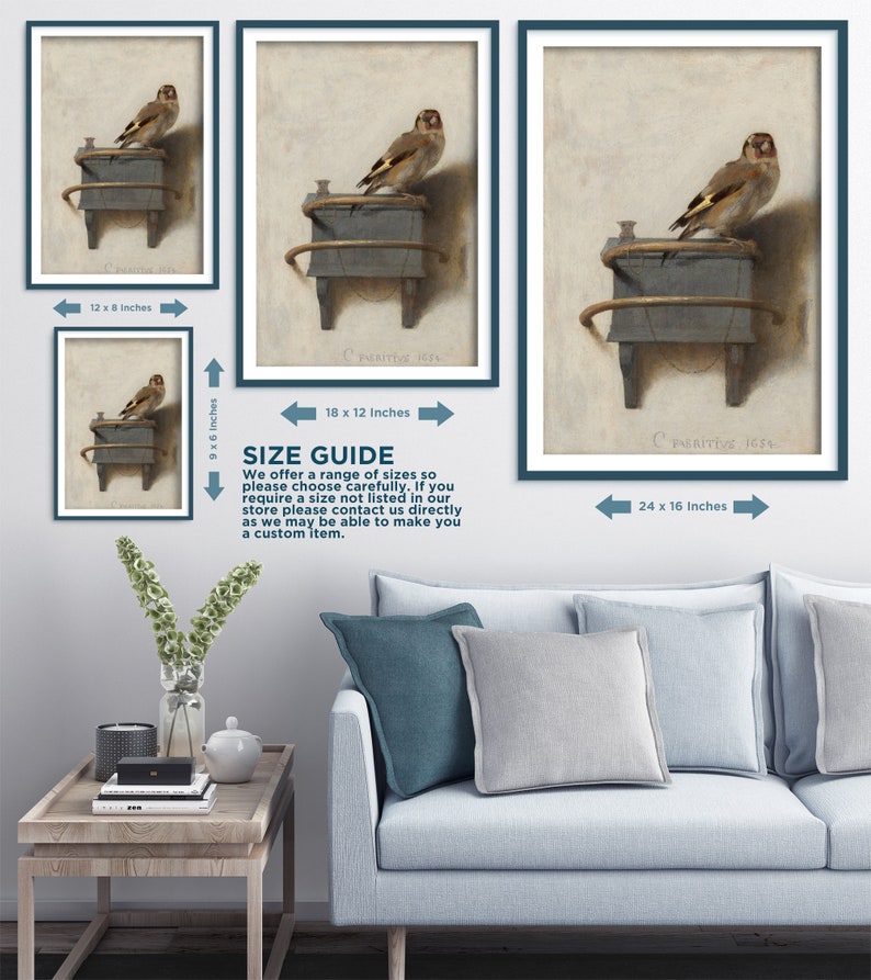 Carel Fabritius the Goldfinch 1654 Classic Painting | Etsy UK