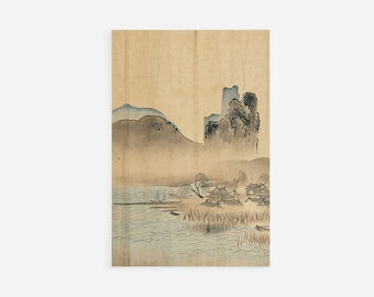 Japanese Landscape (16th Century) Triptych - 1 of 3 - Art Print Poster Painting - Museum Quality Giclee Home Wall Décor