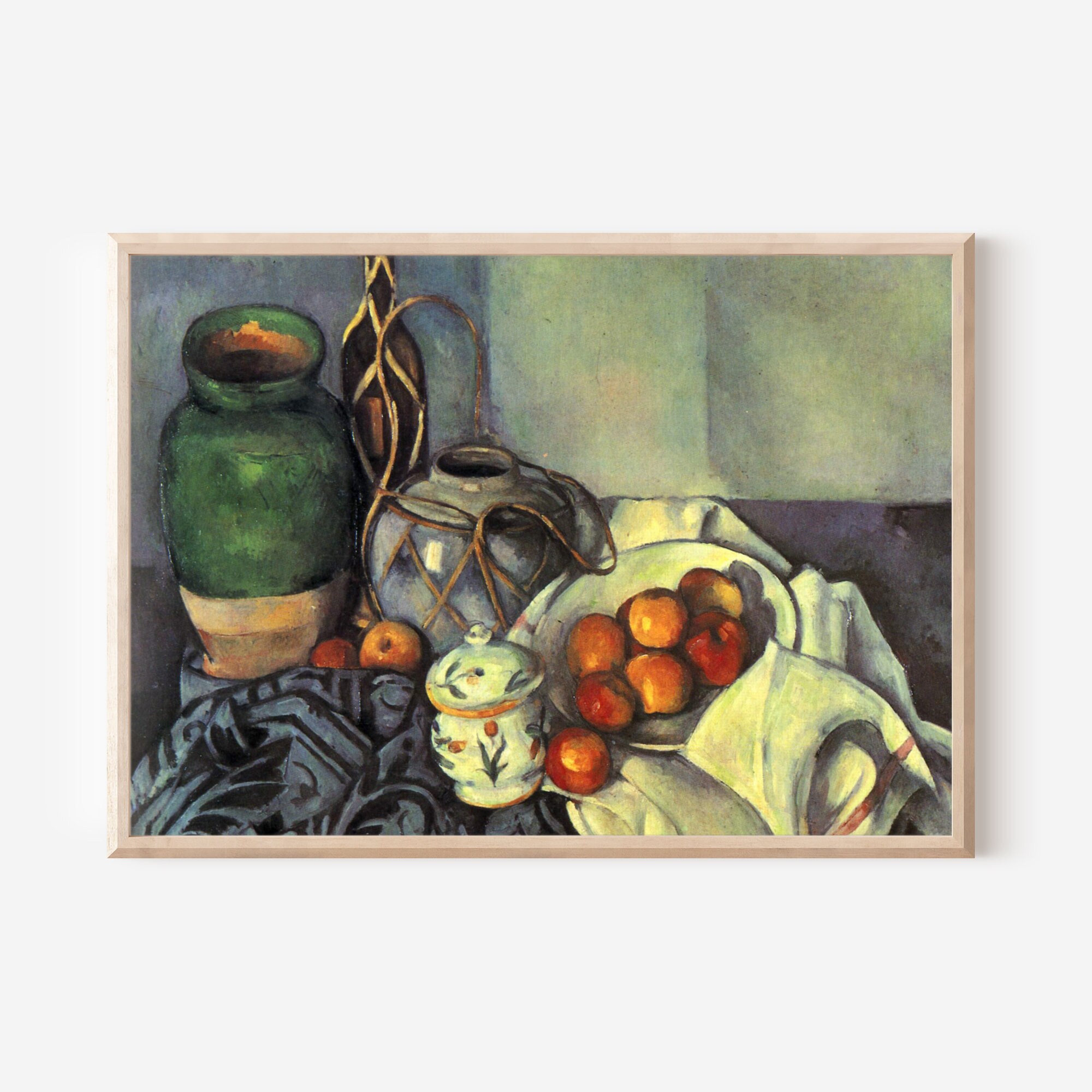 ポール・セザンヌ - リンゴのある静物画（1894年） - 古典絵画の複製