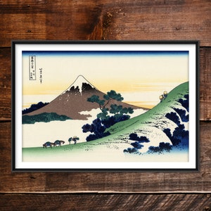 Katsushika Hokusai - Inume Pass Koshu (1830) - Painting Photo Poster Print Art Gift Japanese Japan Thirty Six Views Mount Fuji Kōshū