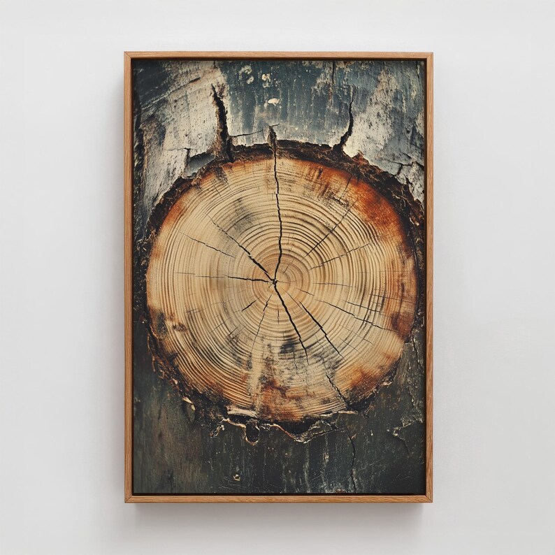 Tree Rings Stumps Painting V7 - Natural Pattern Art Print - Photo ...