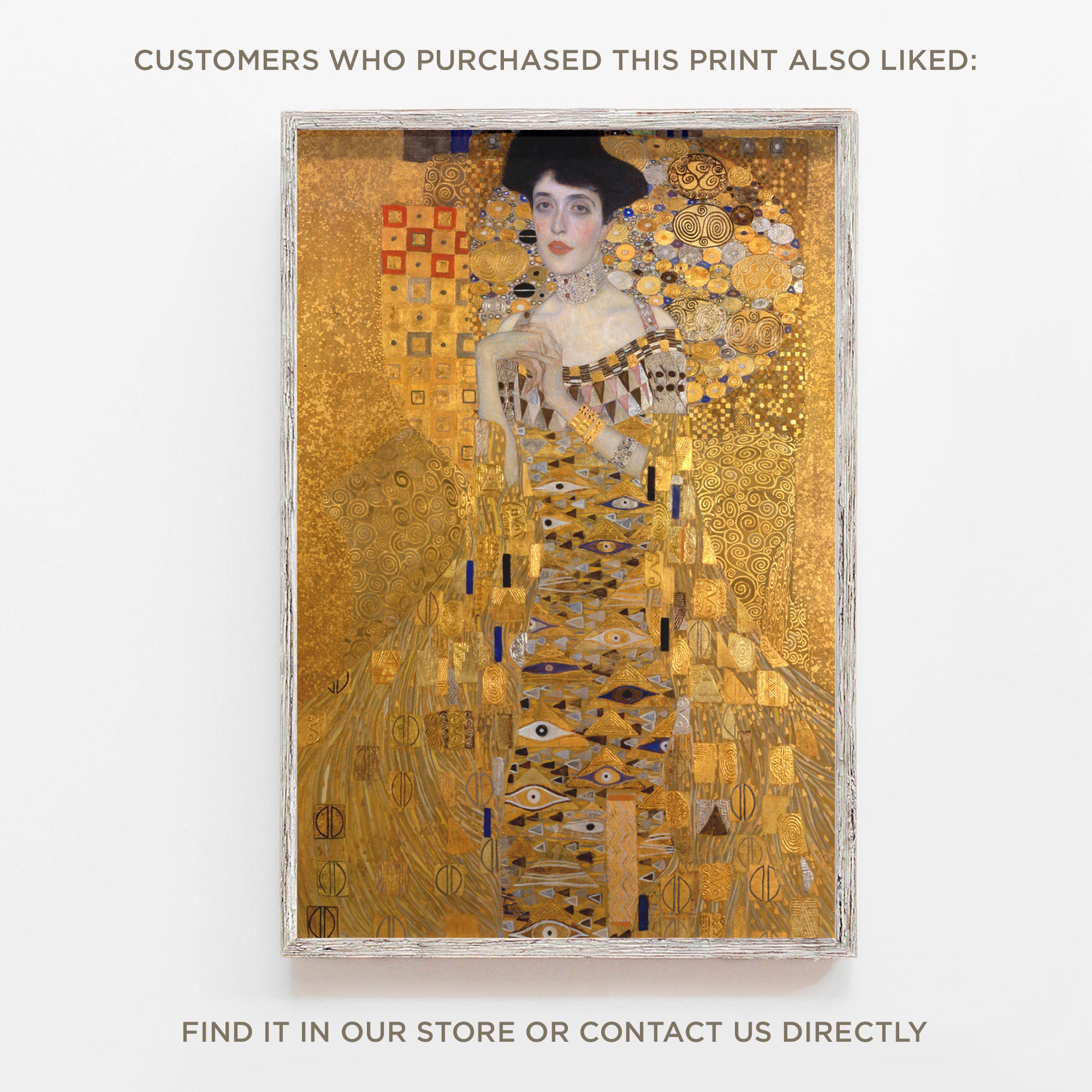 グスタフ・クリムト - 抱擁（1907） - 古典絵画の複製 - 写真ポスター