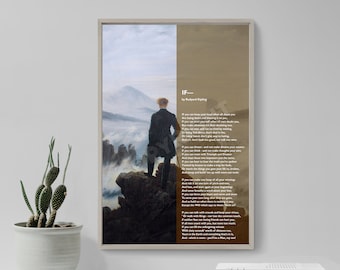 Rudyard Kipling Poem - If - Limited "Horizon" Edition - Poster Original Art Print Photo - You'll be a man my son - Poem for Boys Inspiration