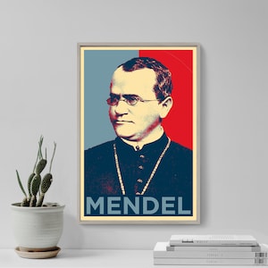 Gregor Mendel Original Art Print - Photo Poster Gift - Hope Parody, Abbot of St Thomas Abbey, Plant Hybridz, George
